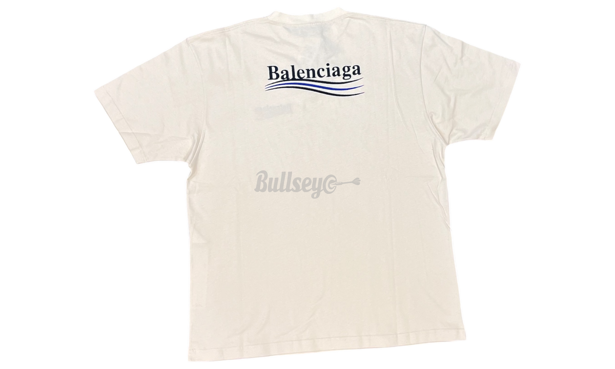 Balenciaga Political Campaign Logo Beige T-Shirt