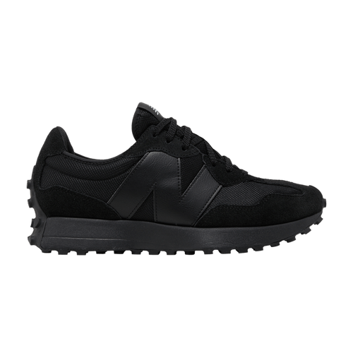 New Balance 327 Black White Tongue Logo