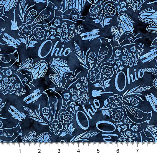 2026 All Ohio Shop Hop Fabric Preview - Ohio Blue | Quilt Beginnings