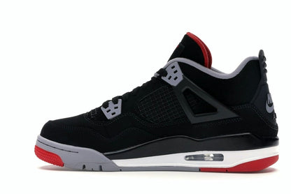 Jordan 4 Retro Bred (2019) GS – Black/Fire Red-Cement Grey-Summit White