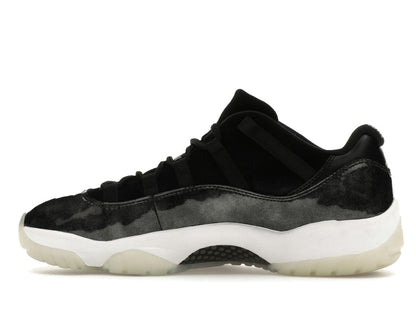 Air Jordan 11 Retro Low Barons (528895-010) Black/Metallic Silver-White