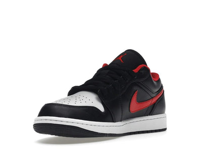 Air Jordan 1 Low White Toe Black Fire Red White 553558-063 Sneakers