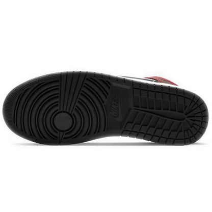 Men's Jordan 1 Mid Black/Black-Gym Red (554724 069)