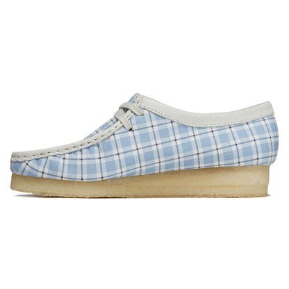 Clarks Womens Wallabee Shoes - Blue Check