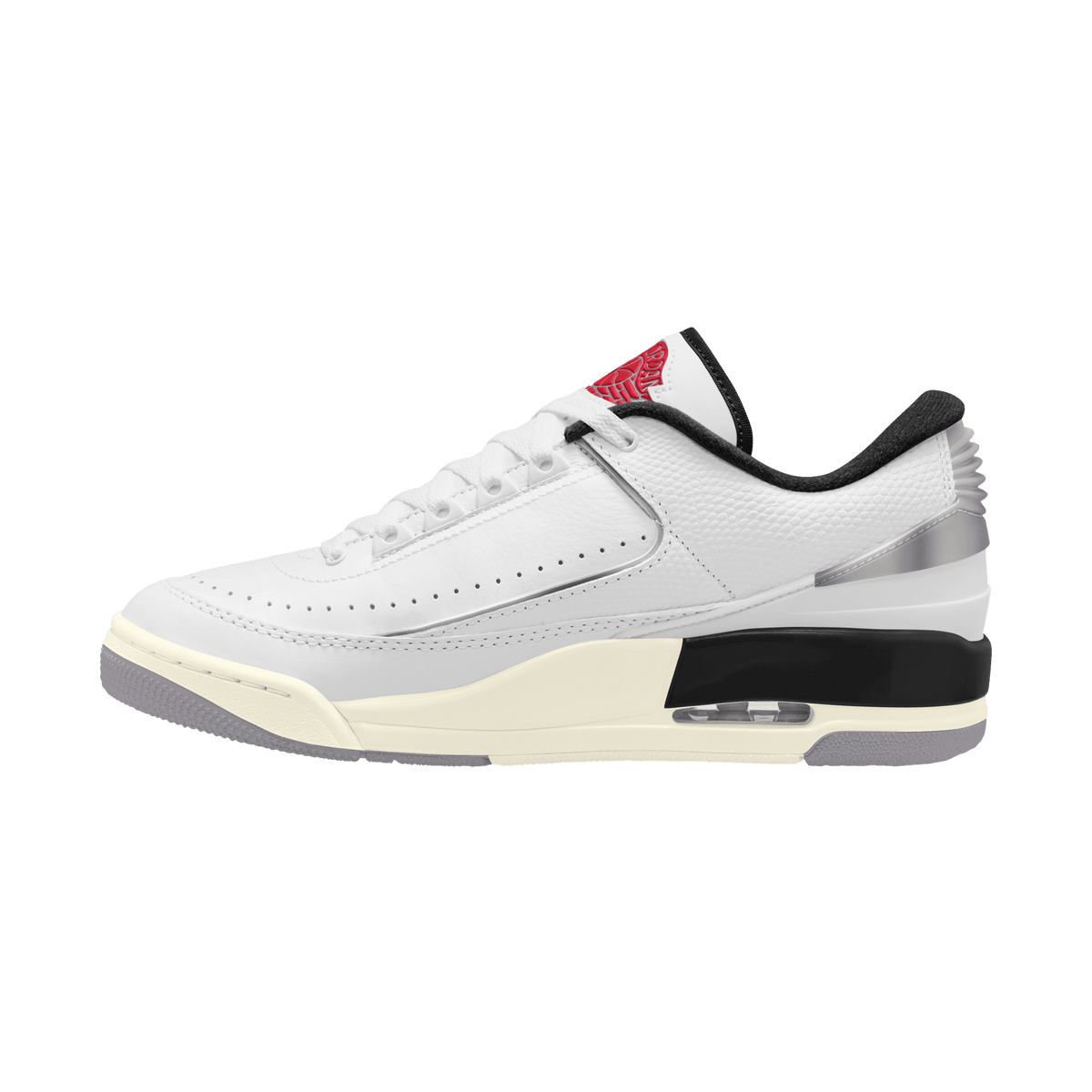 Men's Jordan 2/3 "White Black Metallic Silver"