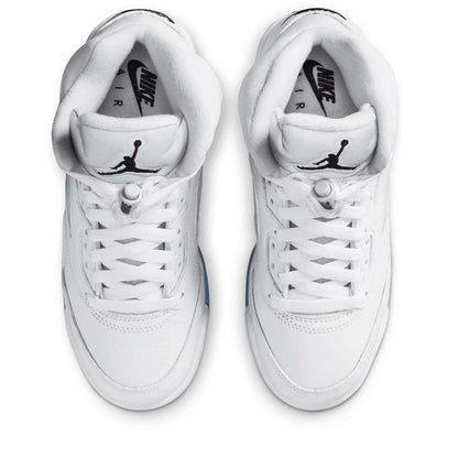 Air Jordan 5 Retro (GS) - White/Metallic Silver