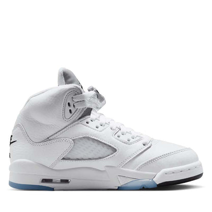 Air Jordan 5 Retro (GS) - White/Metallic Silver