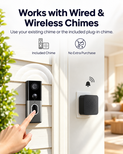 🔥 Limited Time Deal: 3K Ultra HD Smart Dual Camera Doorbell – Color Night Vision, AI Detection & Two-Way Audio