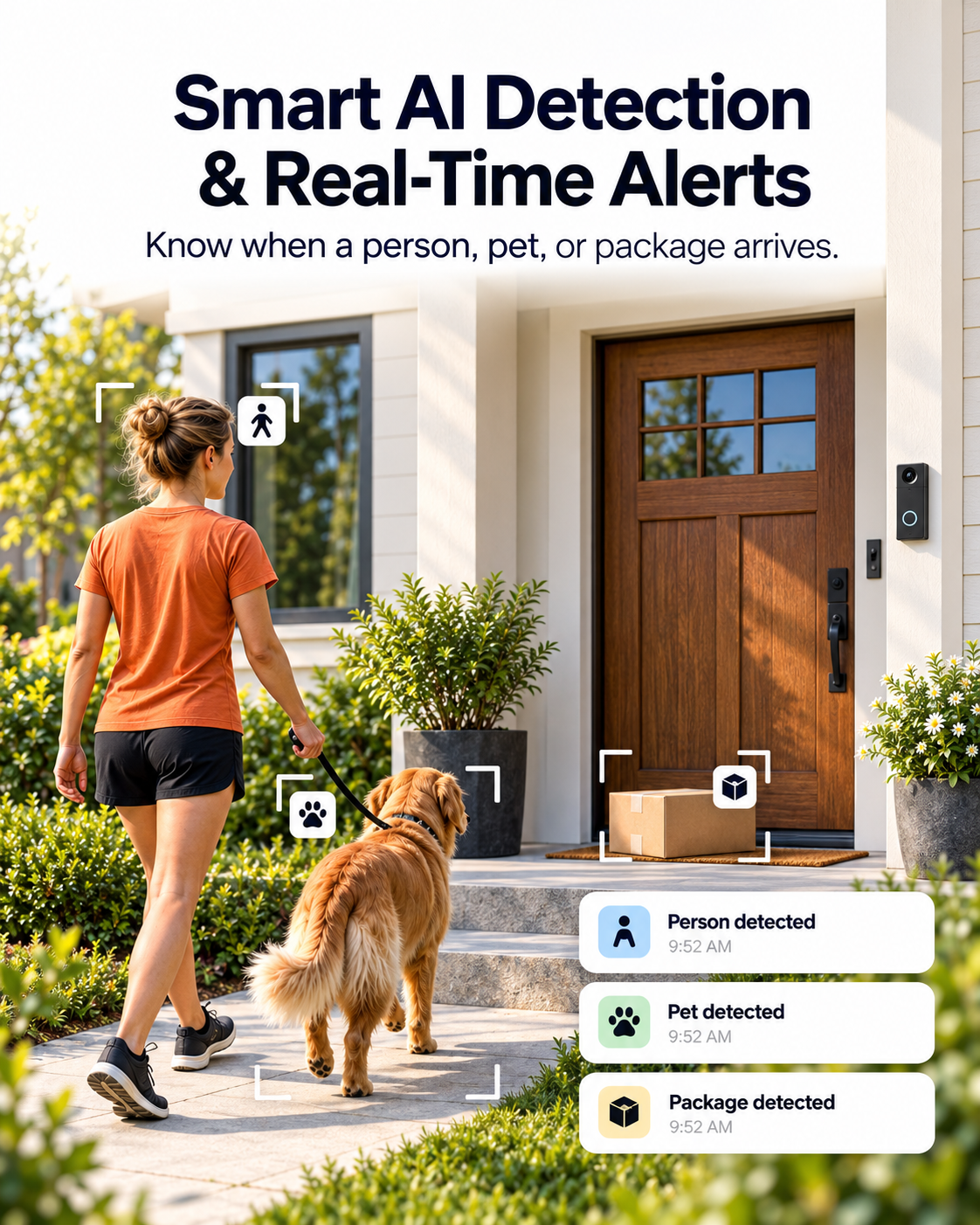 🔥 Limited Time Deal: 3K Ultra HD Smart Dual Camera Doorbell – Color Night Vision, AI Detection & Two-Way Audio