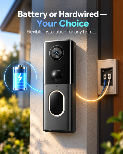 🔥 Limited Time Deal: 3K Ultra HD Smart Dual Camera Doorbell – Color Night Vision, AI Detection & Two-Way Audio