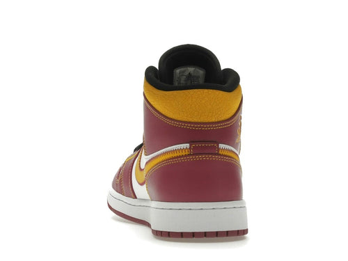 Air Jordan 1 Mid Dia de los Muertos DC0350-100 White/Fuchsia-Orange-Black Sneakers