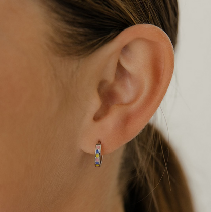 Sprinkle Hoops in Titanium