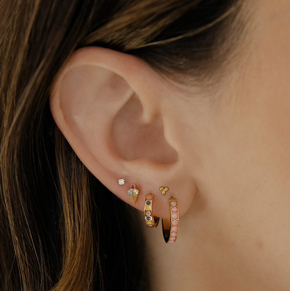 Sprinkle Hoops in Titanium