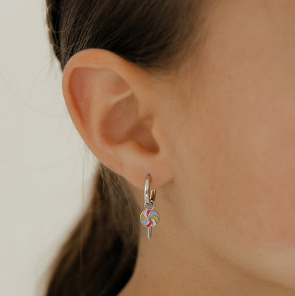 Lollipop Charm Hoops