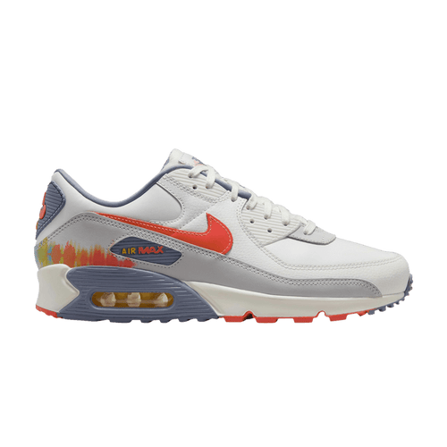 Nike Air Max 90 Premium Summit White Ashen Slate Pure Platinum Bright Crimson