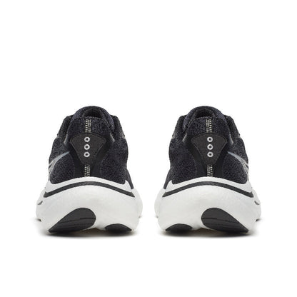 Saucony Men's Ride 19 Running Shoes in Black/Silver (Wide)