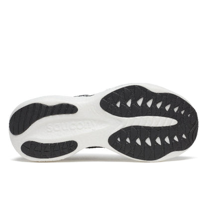 Saucony Men's Ride 19 Running Shoes in Black/Silver (Wide)