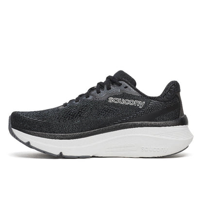 Saucony Women's Guide 19 Running Shoes in Black/Silver (Wide)