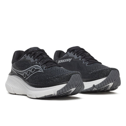Saucony Women's Guide 19 Running Shoes in Black/Silver (Wide)