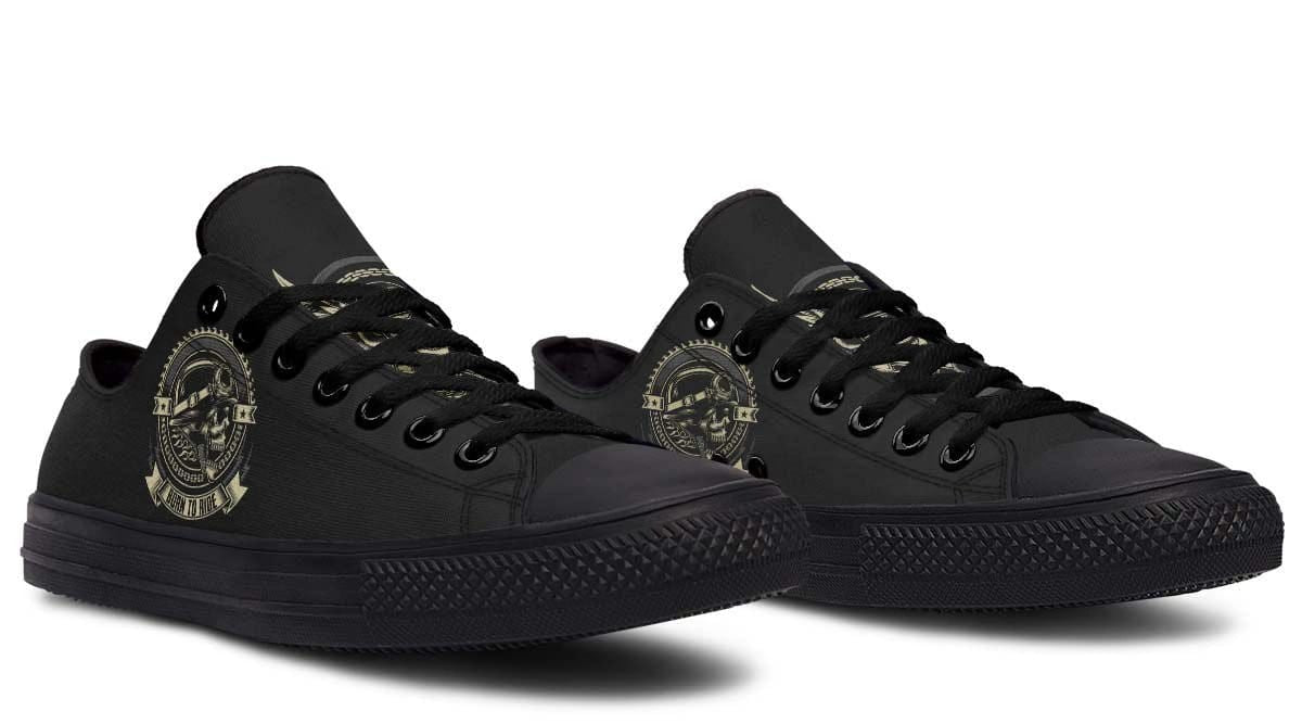 Born To Ride Black Lowtop Sneaker