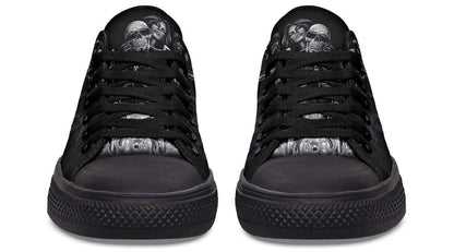 Motorbike Skull Black Lowtop Sneaker