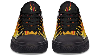 Fire Skull Black Lowtop Sneaker