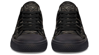 Dead Rose Pattern Black Lowtop Sneaker
