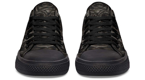 Dead Rose Pattern Black Lowtop Sneaker