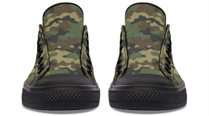 Military Camo Pattern Lowtop Sneaker