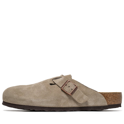Birkenstock Boston Soft Footbed Suede - Taupe