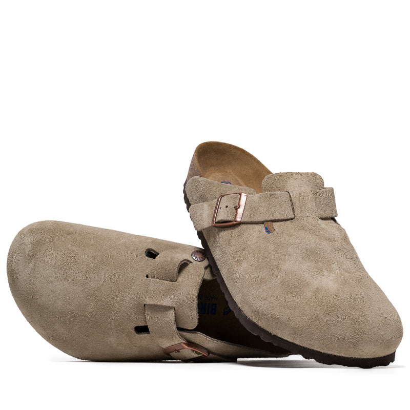 Birkenstock Boston Soft Footbed Suede - Taupe