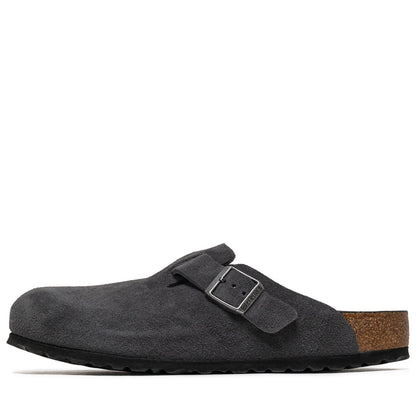 Birkenstock Boston Soft Footbed Suede - Charcoal
