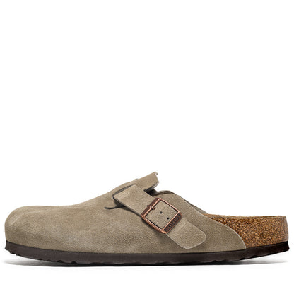 Birkenstock Boston Soft Footbed Suede - Taupe