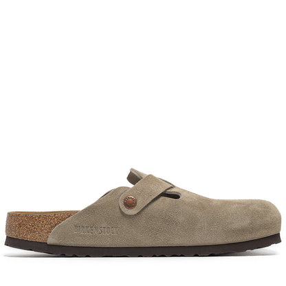 Birkenstock Boston Soft Footbed Suede - Taupe