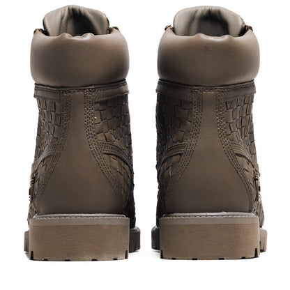 Timberland Textured Premium 6 Lace Up Boot Olive Full Grain
