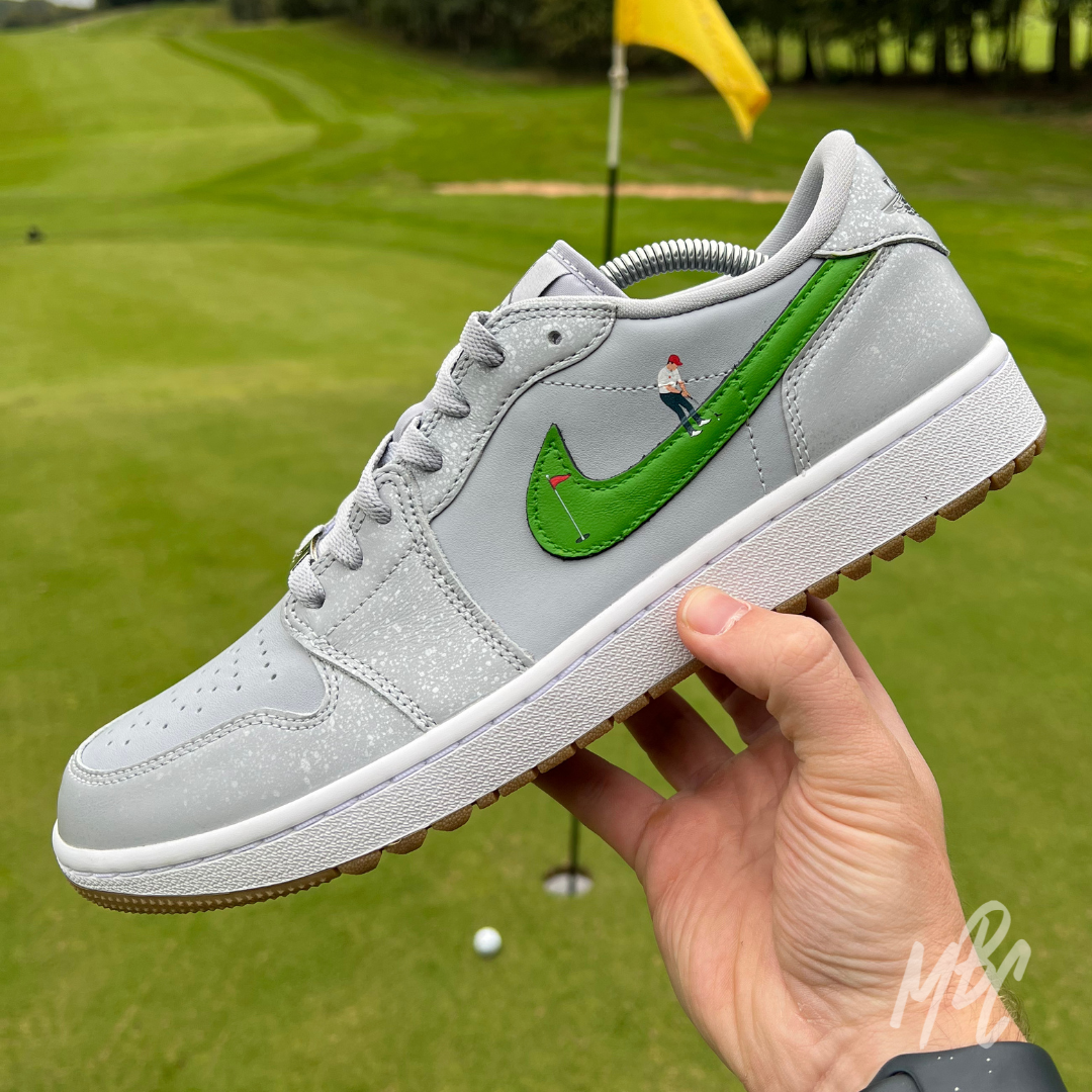 Putting Swoosh - Jordan 1 Low Golf Custom