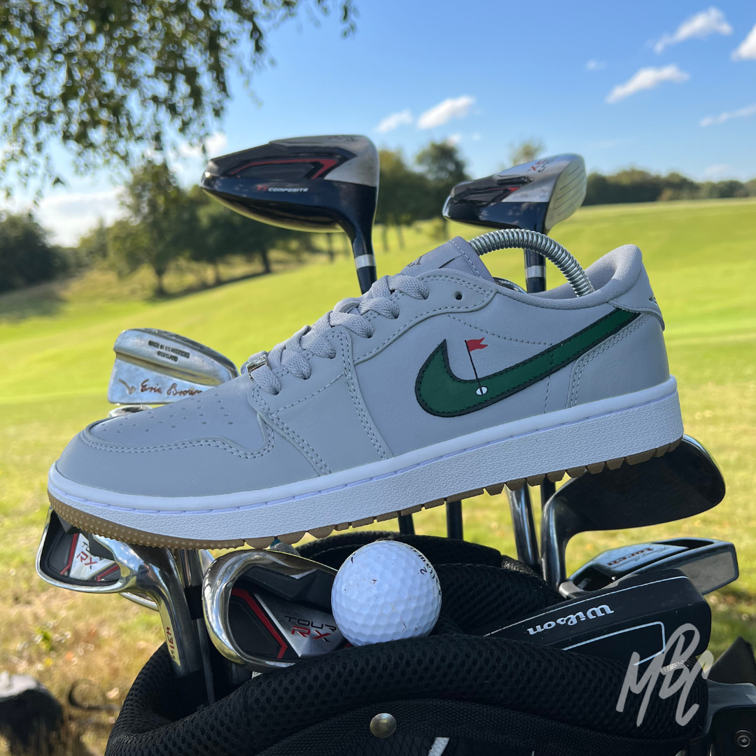 Clean on the Green - Jordan 1 Low Golf Custom