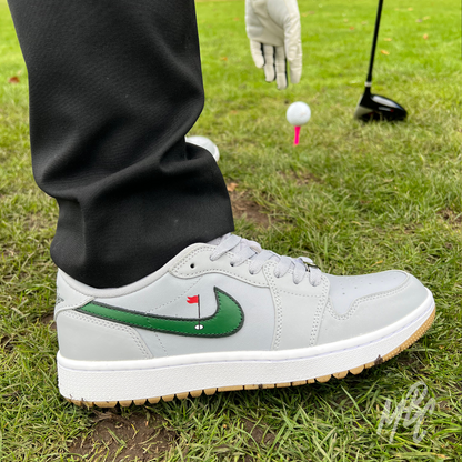 Clean on the Green - Jordan 1 Low Golf Custom