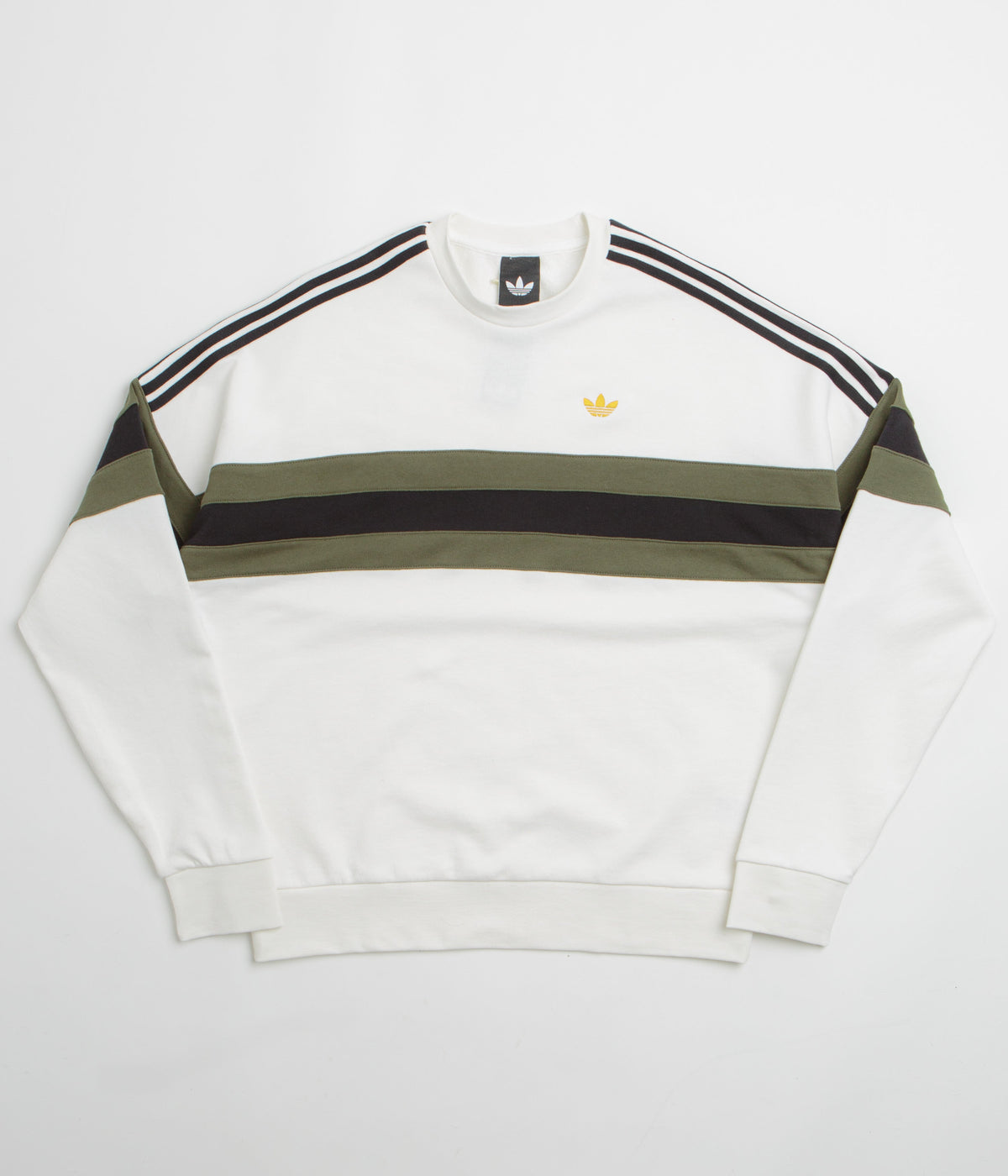 Adidas OG Crewneck Sweatshirt - Core White / Olive Strata / Black
