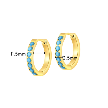 Blue Skies Hoops in Titanium