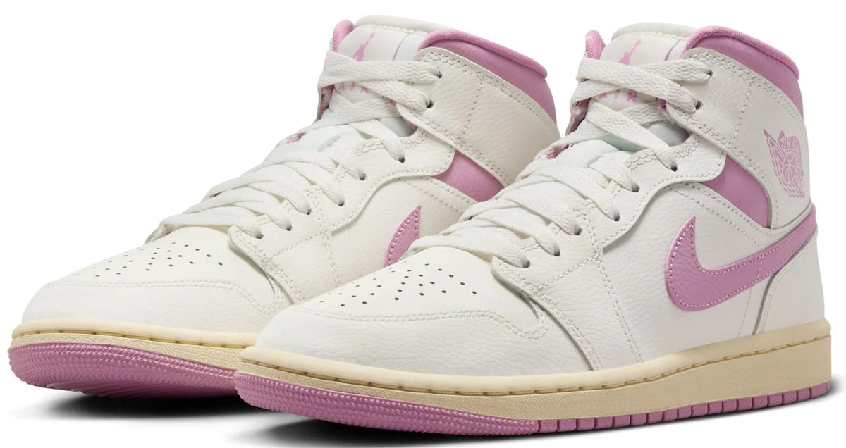 Women's Jordan 1 Mid Sail/Orchid-Muslin (BQ6472 162)