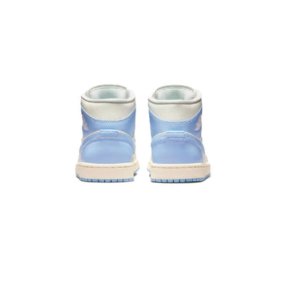 Women's Jordan 1 Mid Psychic Blue/Neutral Grey-Sail (BQ6472 402)