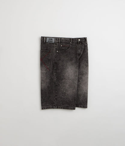 Butter Goods Distressed Big Denim Shorts - Gun Metal