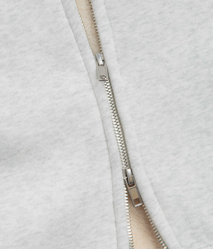 Butter Goods Pile Lined Zip-Thru Hoodie - Ash