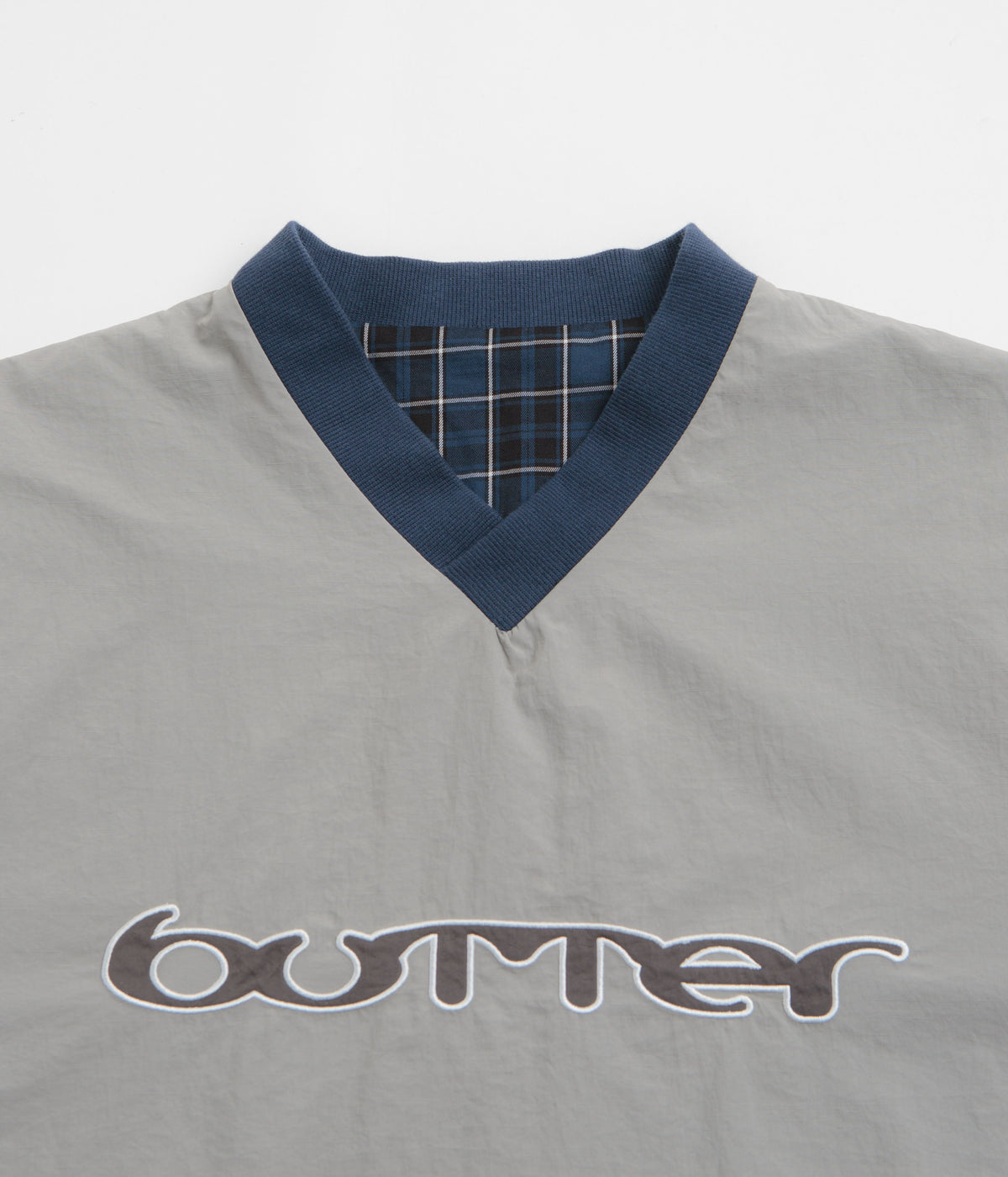 Butter Goods Reversible Dugout Pullover Jacket - Grey / Navy