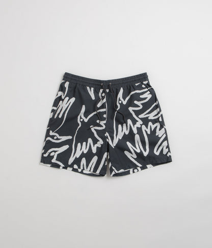 by Parra Birds Fly Free Swim Shorts - Black