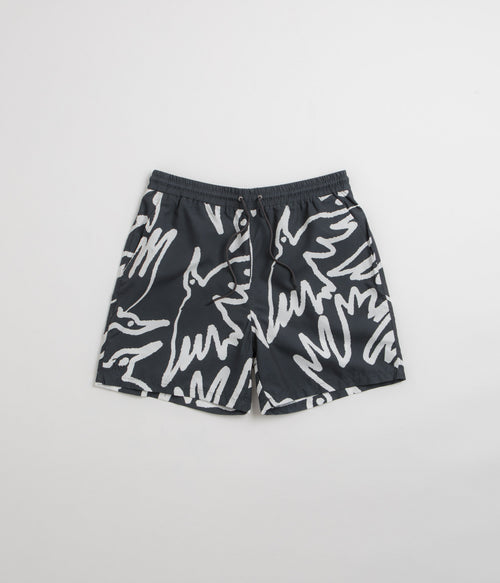 by Parra Birds Fly Free Swim Shorts - Black