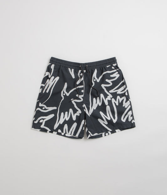 by Parra Birds Fly Free Swim Shorts - Black