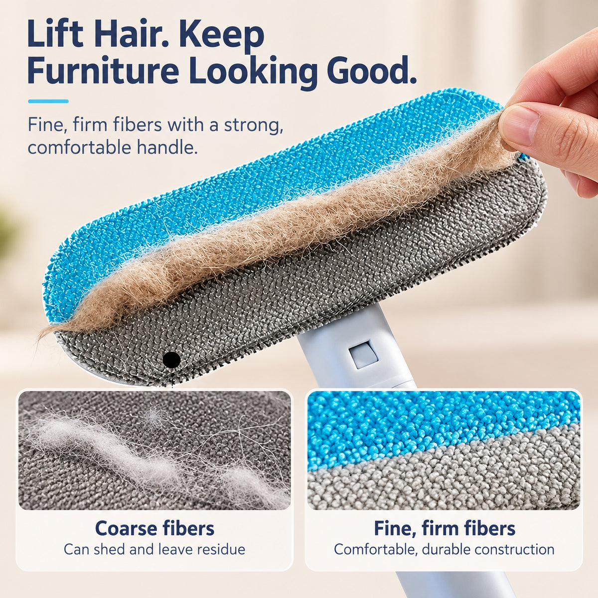 🔥 HOT SALE | 2-in-1 Multifunctional Cleaning Brush – Pet Hair Remover, Glass Cleaner & Reusable Dust Brush