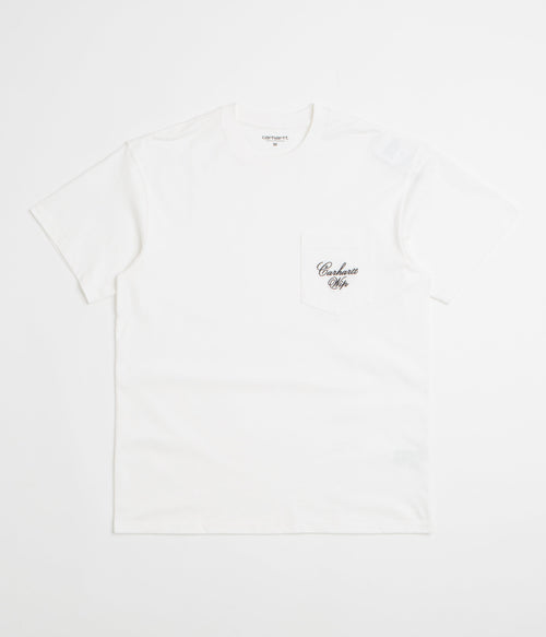 Carhartt Longhand Pocket T-Shirt - White / Black